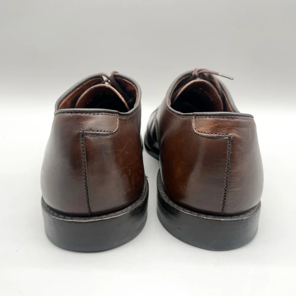Allen Edmonds Mens 12D Park Avenue Oxford Shoes Dark Brown Leather Cap Toe